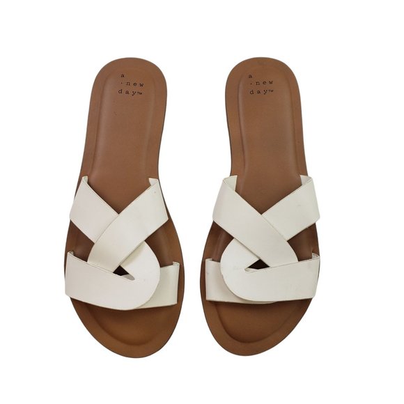a new day Shoes - a.new.day Interlocking Strap Slip-On Sandals Size 7.5